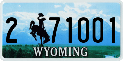 WY license plate 271001