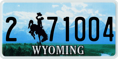 WY license plate 271004