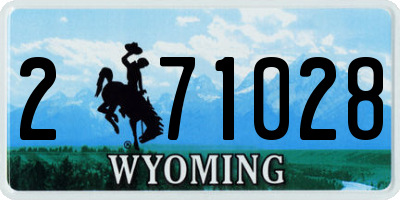 WY license plate 271028