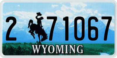 WY license plate 271067