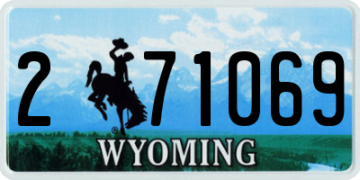 WY license plate 271069