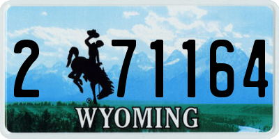 WY license plate 271164
