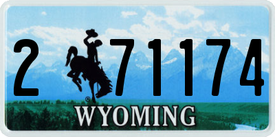 WY license plate 271174