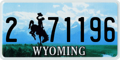 WY license plate 271196