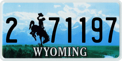 WY license plate 271197