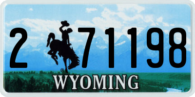 WY license plate 271198