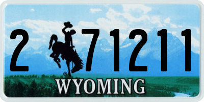 WY license plate 271211