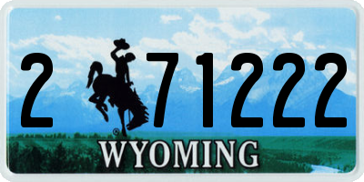 WY license plate 271222