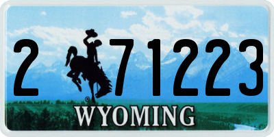 WY license plate 271223