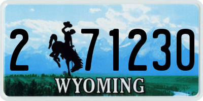 WY license plate 271230