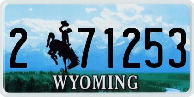 WY license plate 271253