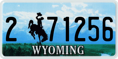 WY license plate 271256