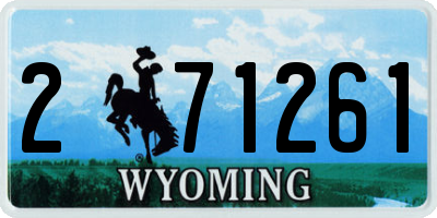 WY license plate 271261