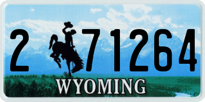 WY license plate 271264