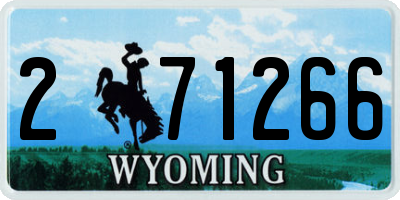 WY license plate 271266