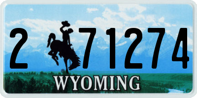 WY license plate 271274