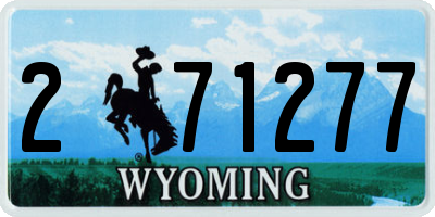 WY license plate 271277