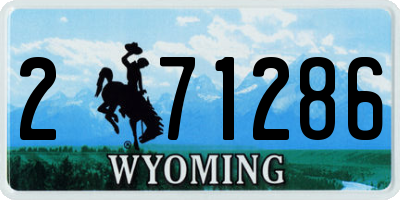 WY license plate 271286