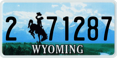 WY license plate 271287