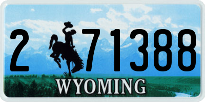 WY license plate 271388