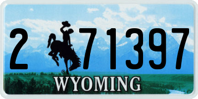 WY license plate 271397