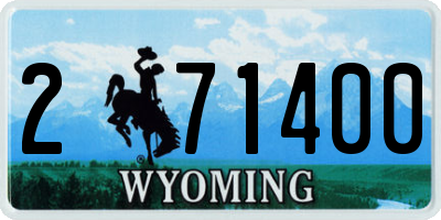 WY license plate 271400