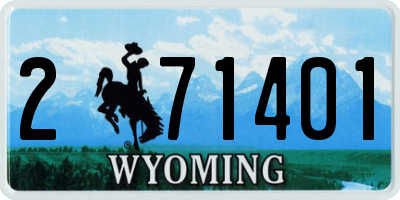 WY license plate 271401