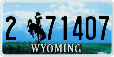 WY license plate 271407