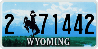 WY license plate 271442