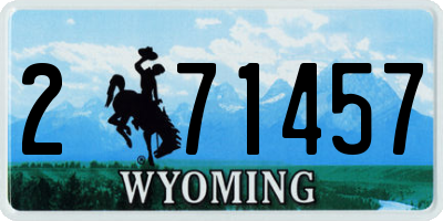 WY license plate 271457