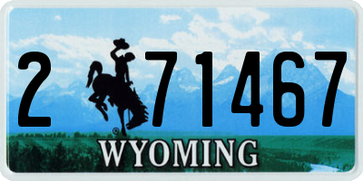 WY license plate 271467