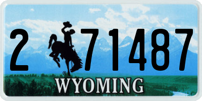 WY license plate 271487