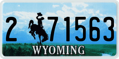 WY license plate 271563