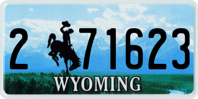 WY license plate 271623