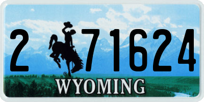 WY license plate 271624
