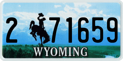 WY license plate 271659