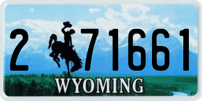 WY license plate 271661