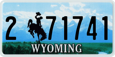WY license plate 271741