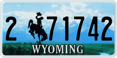 WY license plate 271742