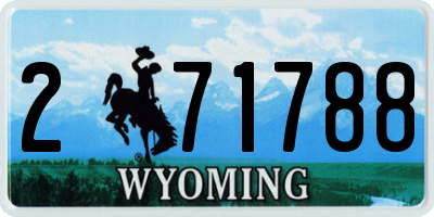WY license plate 271788