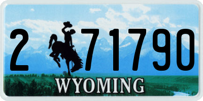 WY license plate 271790