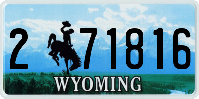 WY license plate 271816