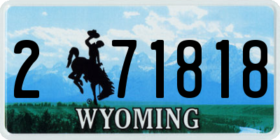 WY license plate 271818