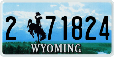 WY license plate 271824