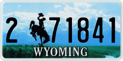 WY license plate 271841