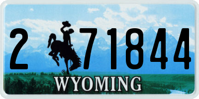 WY license plate 271844