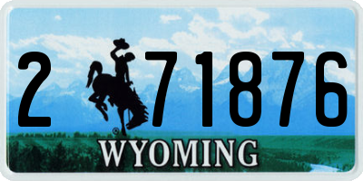WY license plate 271876
