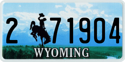 WY license plate 271904
