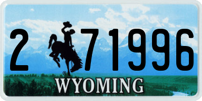 WY license plate 271996