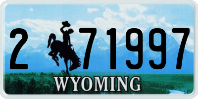 WY license plate 271997